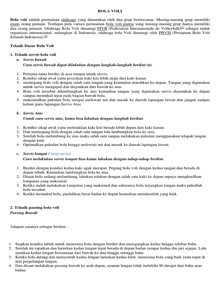 Badan persatuan bola voli di indonesia