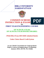 New Scheme of Syllabus For B.Tech. First Year W.E.F. 2019-2020