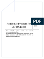 Academic Projects For DSP (M.Tech)