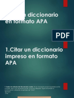 Citar Un Diccionario en Formato APA