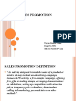 Sales Promotion: Nayan Kumar Oram Regd - No-5094 Mkt-I PGDM 3 Sem