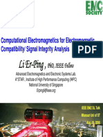 Computational Electromagnetics For Electromagnetic Compatibility/ Signal Integrity Analysis