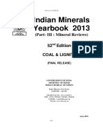 Indian Minerals Yearbook 2013 Part III Coal & Lignite