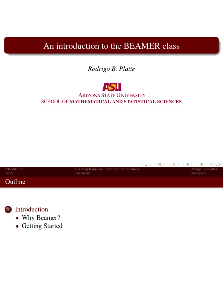 BEAMER Class Introduction Guide | PDF | Page Layout | Websites
