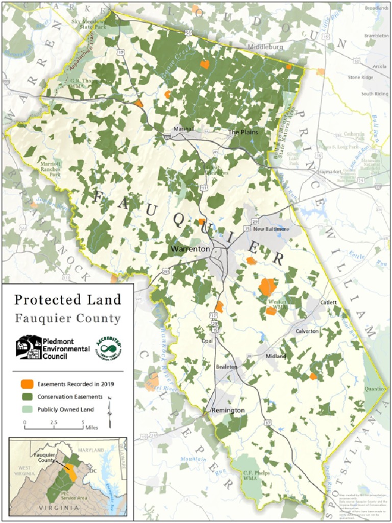 Fauquier Easements Map 2019