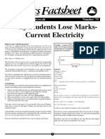 Why Students Lose Marks Current Electricity PDF