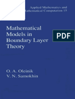 (Applied Mathematics and Mathematical Computation Series) O.A. Oleinik - V.N. Samokhin - Mathematical Models in Boundary Layer Theory-CRC Press - Routledge (2018) PDF