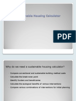 Sustainable Housing Calculator - Overview