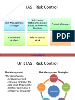 Risk control strategies and measures
