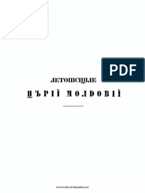 Letopisiţile Ţării Moldovii. Volumul 2 PDF | PDF