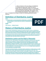 Distributive Justce