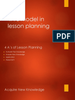 4a's Model in Lesson Planning