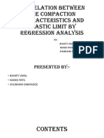 CORRELATION BETWEEN THE COMPACTION CHARACTERISTICS AND PLASTIC LIMIT