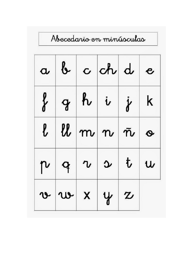 Abecedario en Carta Minuscula | PDF