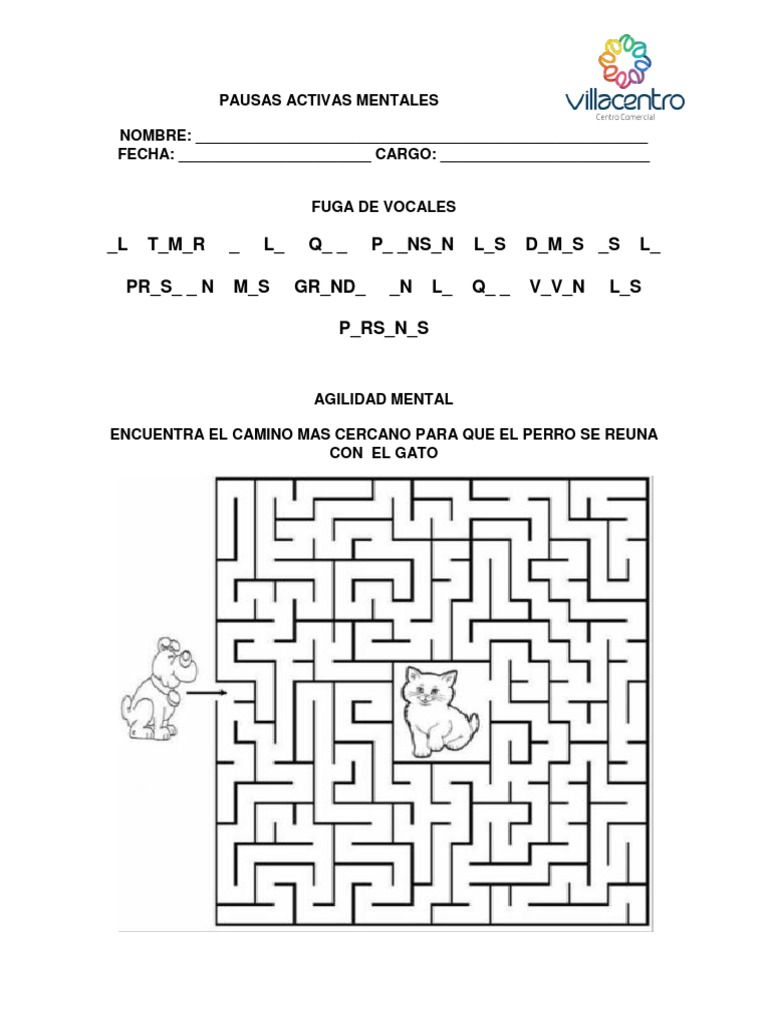 Ejercicios de Pausas Activas Mentales | PDF | Negocios