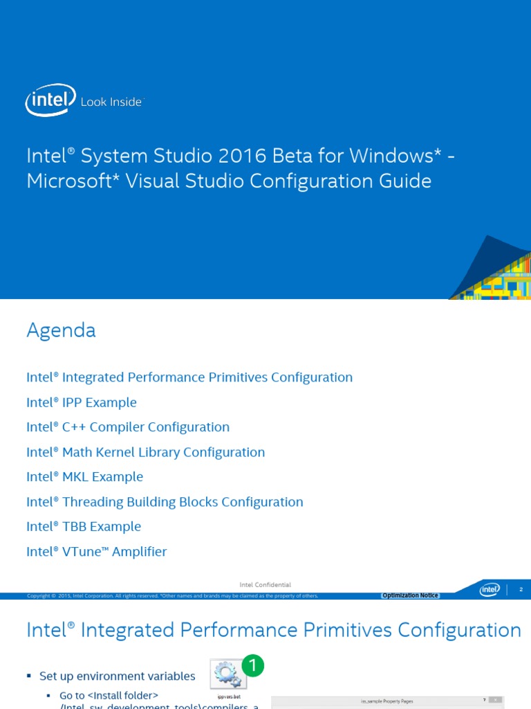 17 2016 Visual Studio Configuration Guide PDF Intel Library