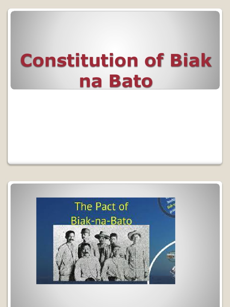 Constitution of Biak Na Bato PDF President Of The Philippines