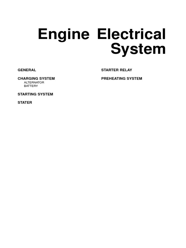 Engine Electrical System Guide | PDF | Fuse (Electrical) | Voltage