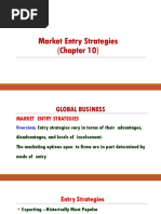 Market Entry Strategies CH 10