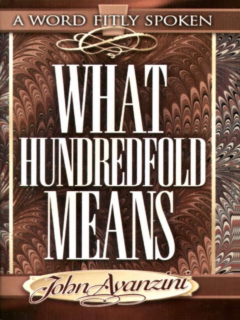 What Hundredfold Means John Avanzini PDF Book Of Genesis Isaac