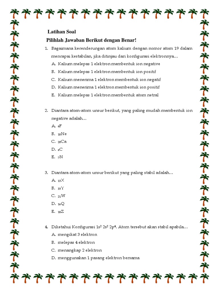 Latihan Soal Ikatan Kimia