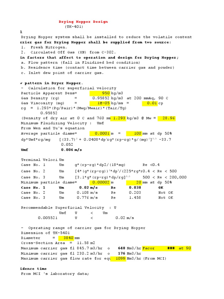 Drying Hopper System Specifications | PDF | Gases | Transparent Materials