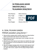 Kisi-Kisi Penilaian Akhir Semester (Pas) 1.18-19