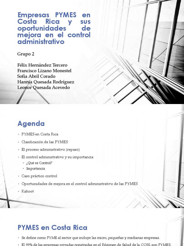 Empresas PYMES en Costa Rica y Sus Oportunidades de Mejora en El ...