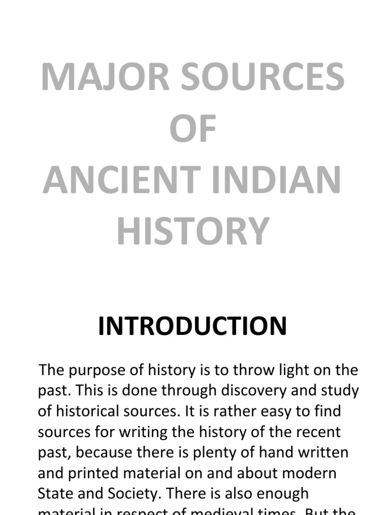 Major Sources | PDF | Vedas | Epigraphy