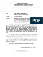 Memorandum Request Copy of CADT