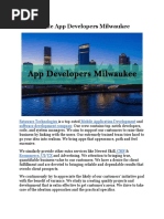 Mobile App Developers Milwaukee