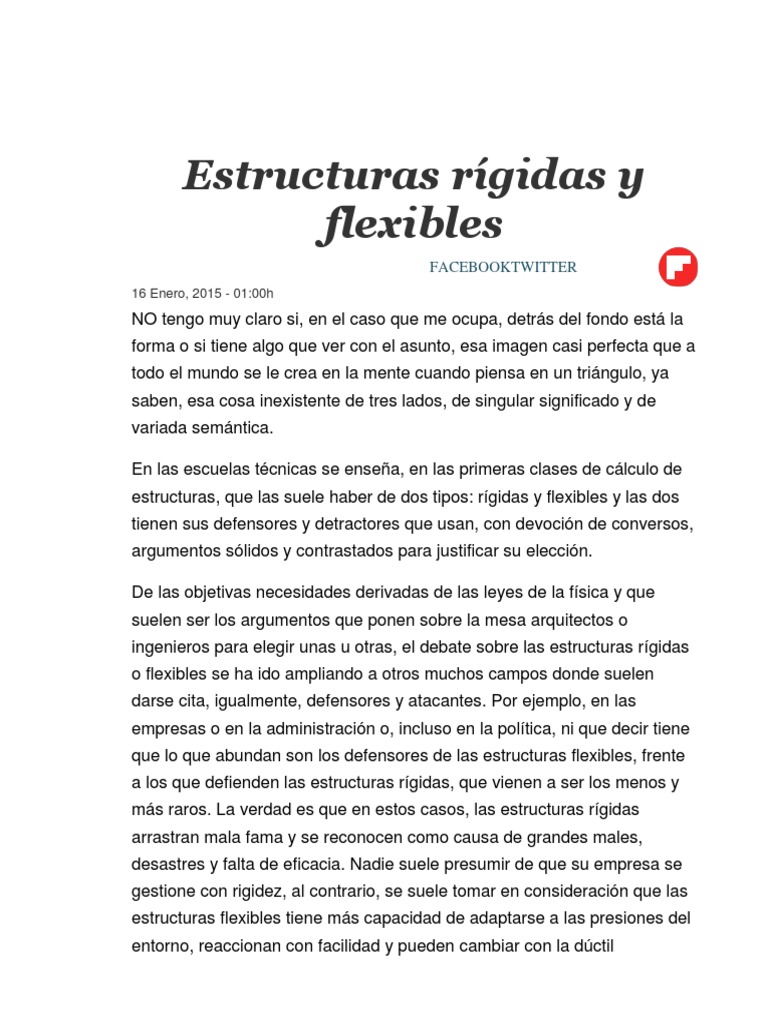 Estructuras Rígidas y Flexibles | PDF | Science | Ciencia filosófica
