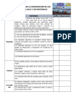 CRITERIOS PARA LAS CONDICIONES EN LOS ESPACIOS