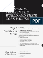 Top 5 Investment Firms in The World & Their Core Values