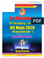 JEE Main 2020 Question Paper with Solutions