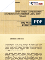 Pembuatan Nanopori Karbon Aktif Dari Limbah Kulit Durian