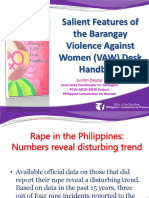 Salient Features of The Barangay VAW Desk