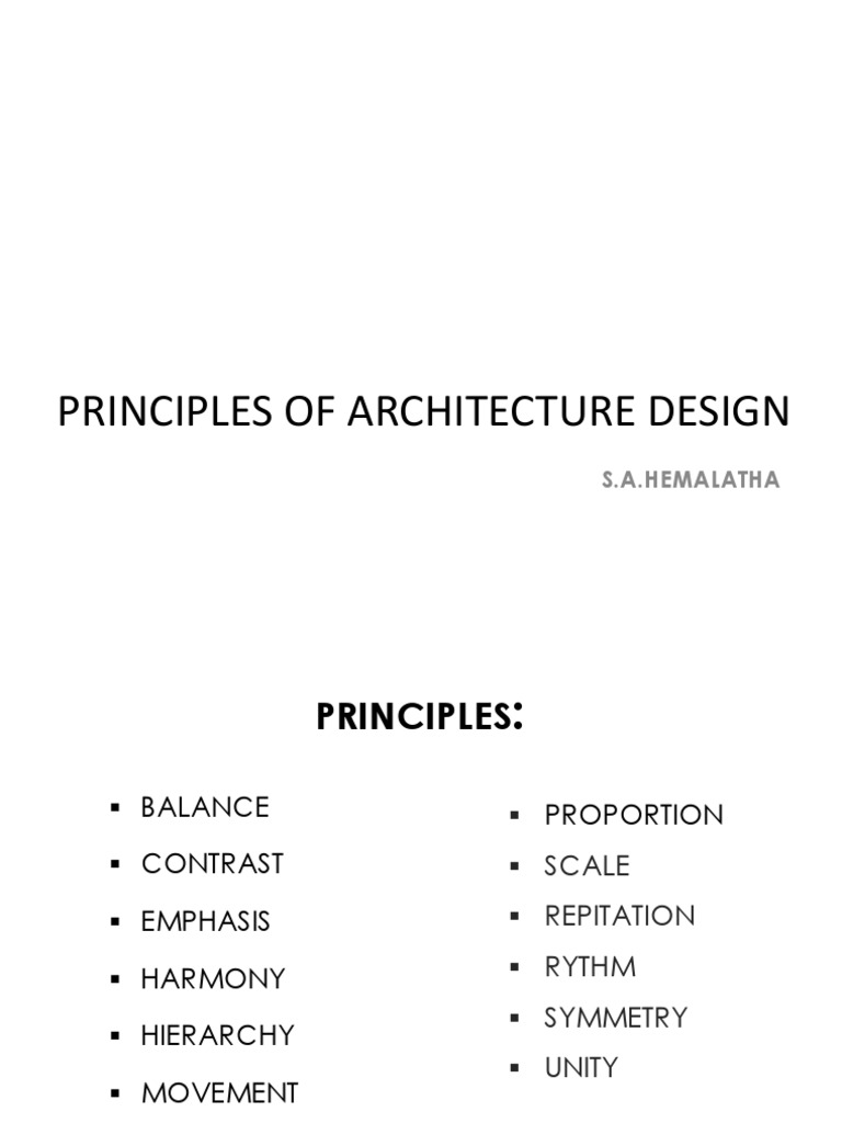 Principles of Architecture | PDF