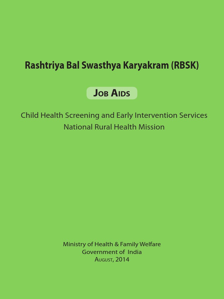 RBSK Job Aids | PDF | Infants | Hip