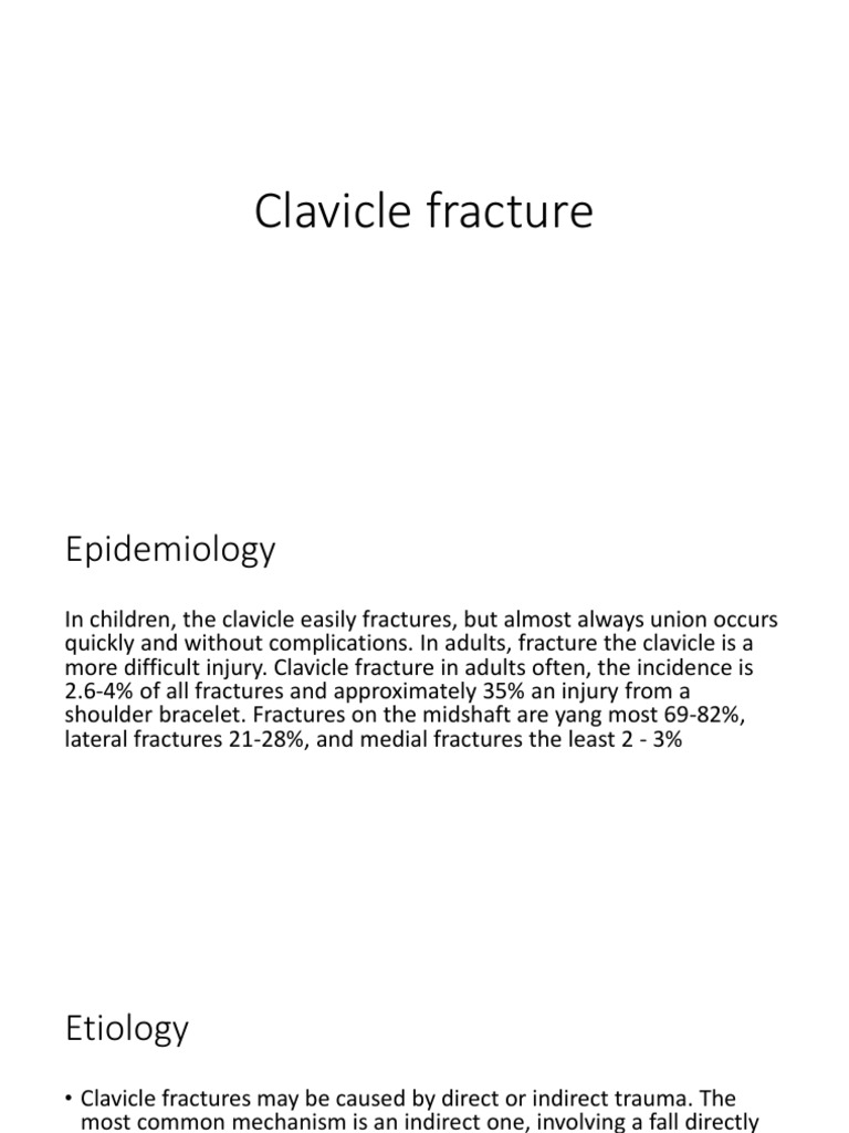Clavicle Fracture | PDF | Shoulder | Injury