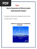 Rate of Evaporation of Liquids Study | PDF | Evaporation | Statistical ...