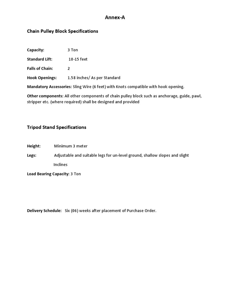 Chain Pulley Block and Tripod PDF