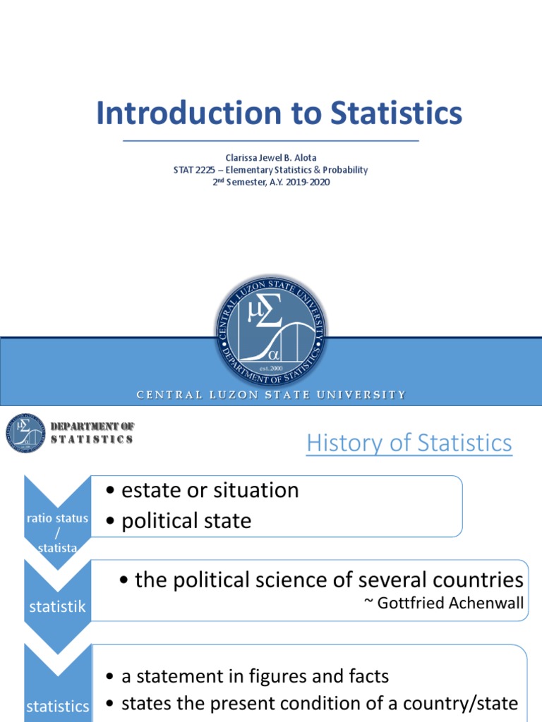 Introduction To Statistics | Download Free PDF | Level Of Measurement ...