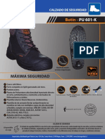 Calzado de seguridad PU 601-K antiperforante