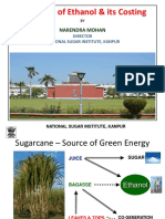 Ethanol Production Prospects and Cost Analysis from Sugarcane