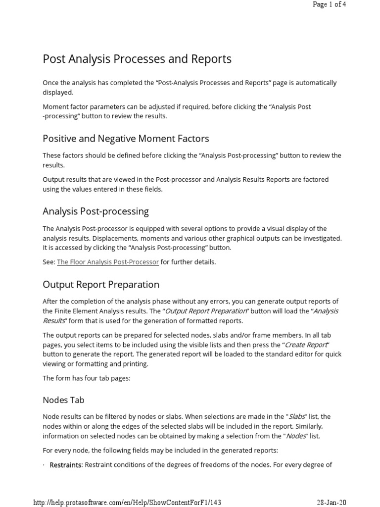 Prota - Post Analysis Processes | PDF | Beam (Structure) | Structural ...