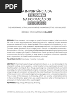 A Importância Da Filosofia Na Formação Do Psicólogo
