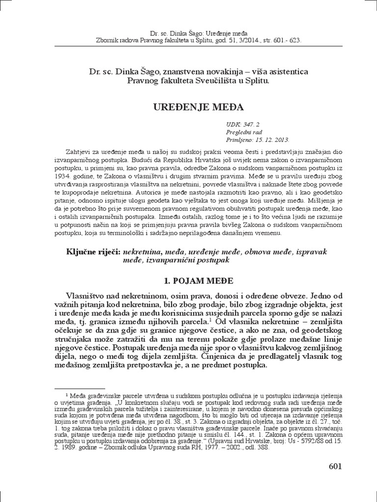 Uredjenje Međa | PDF