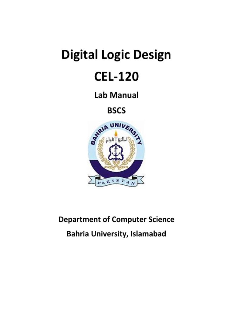 DLD CEL-120 Lab Manual | PDF | Logic Gate | Integrated Circuit