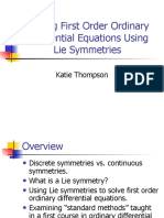 Solving First Order Ordinary Differential Equations Using Lie Symmetries